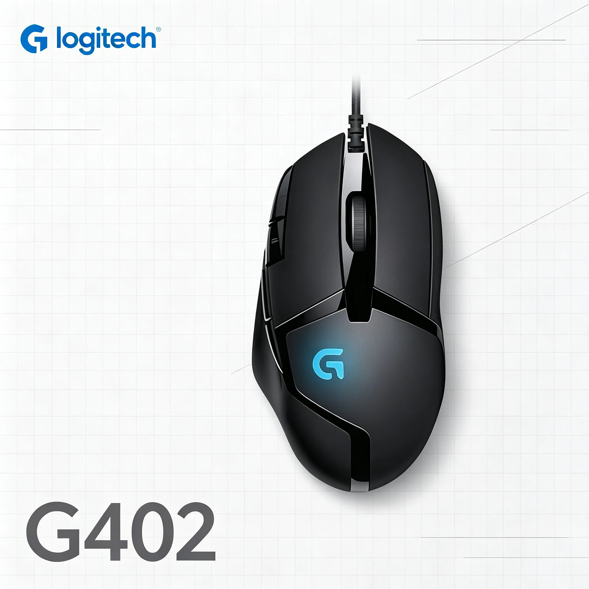 Esports Gaming Mouse Weight Adjustable - Logitech G402 USB Wired E‑Sports Gaming