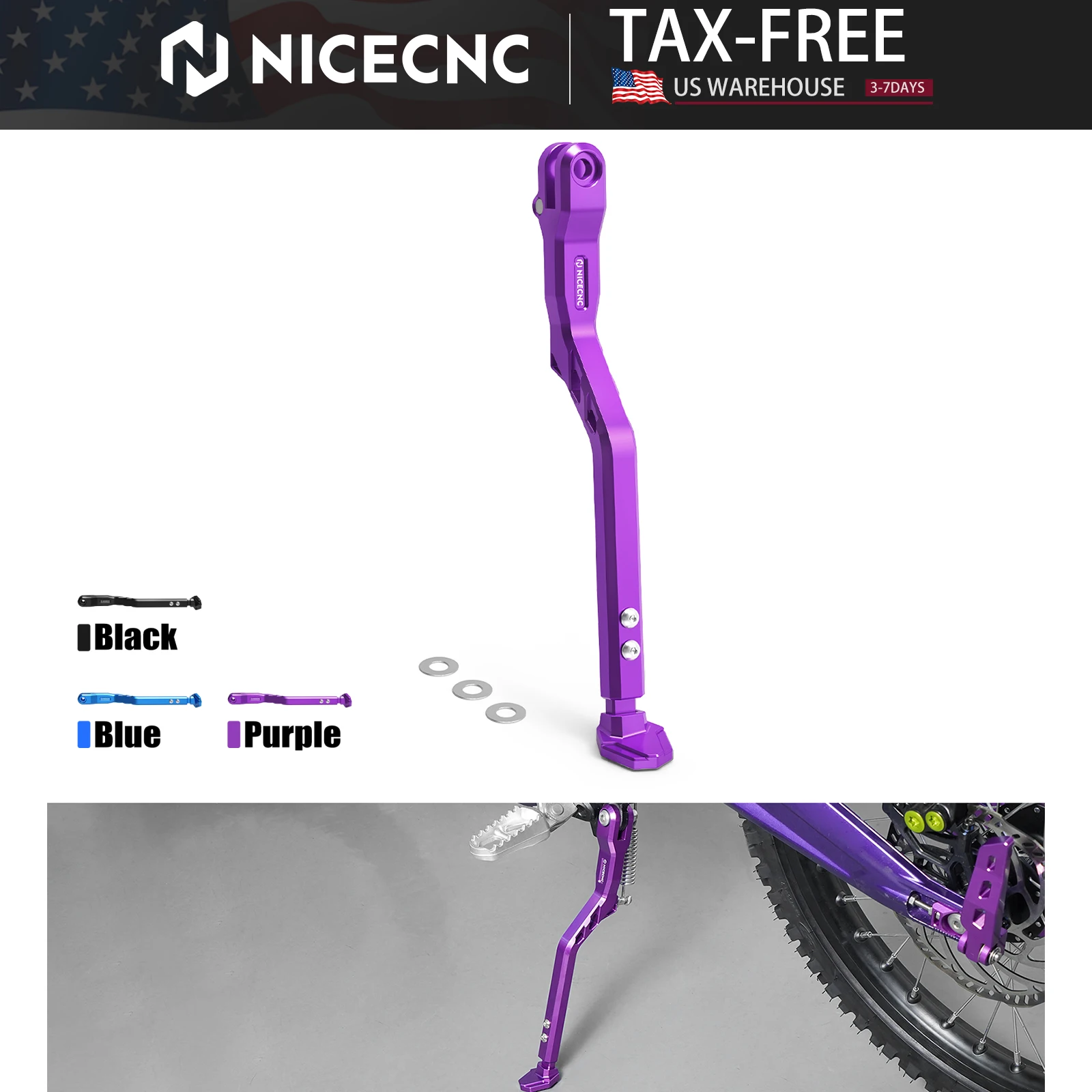 

NICECNC для Surron Light Bee X 2025 2024, боковая подставка, 5-уровневая регулируемая подставка для Surron Light Bee S L1E Segway X160 X260