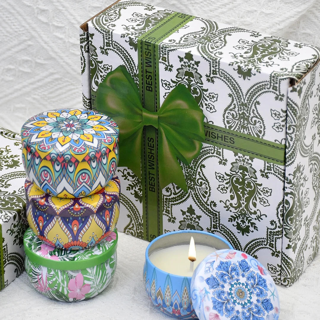1 Packung Duftkerzen-Set, Geschenk, Duftkerzen, Glas, rauchfrei, romantischer Weihrauch, Aromatherapie-Kerze, stonediertes Sojawachs