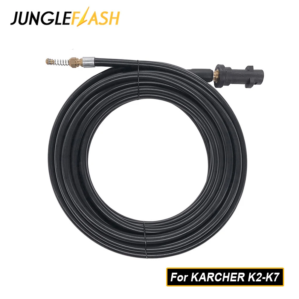 JUNGLEFLASH 6/10/15/20M High Pressure Cleaner Hose Drain Water Sewer Cleaning Hose Pipe Cleaner For Karcher Car Accessories