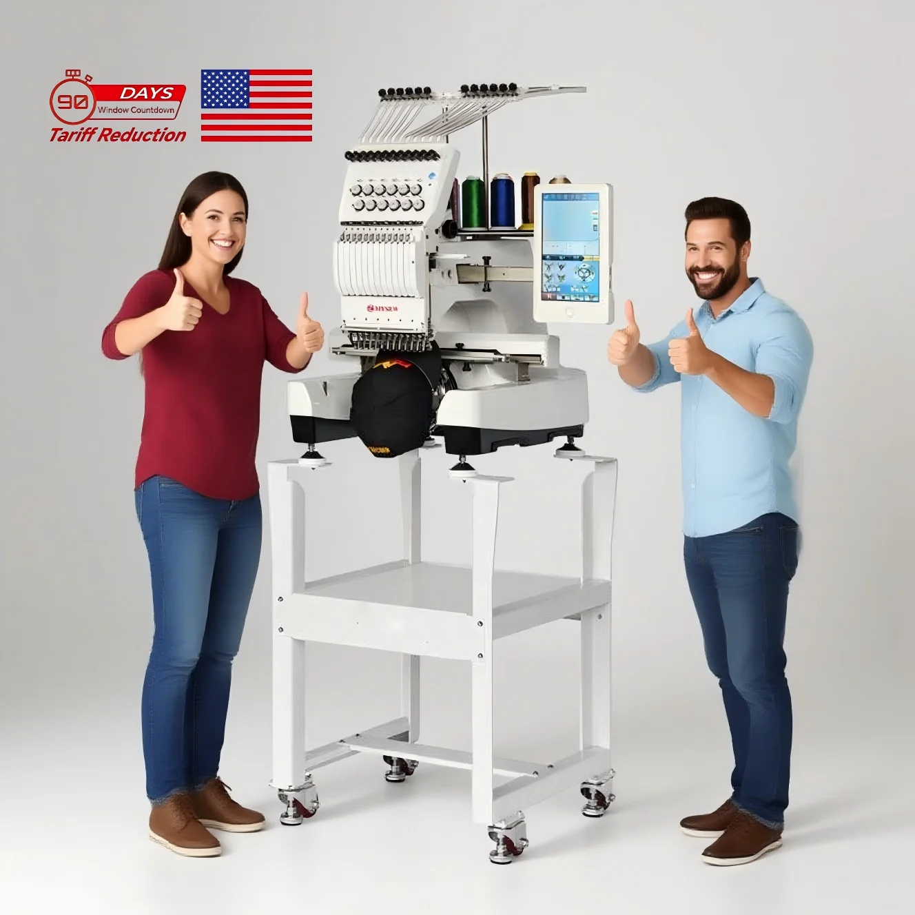MYSEW MFS1200 Computerized Single Head Auto Embroidery Machine Hat Garment Scarves 12-Needle Cap Industrial Embroidery Machines