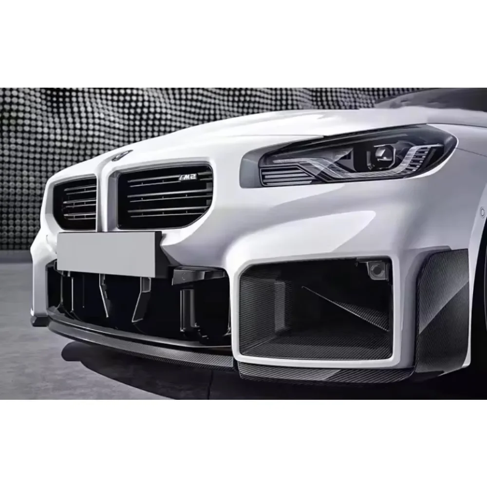 Per BMW M2 G87 2023 + Genuino Dry In Fibra di Carbonio Labbro Anteriore Paraurti Anteriore Automotive Spoiler MP Stile Body Kits Trim Accessori Auto