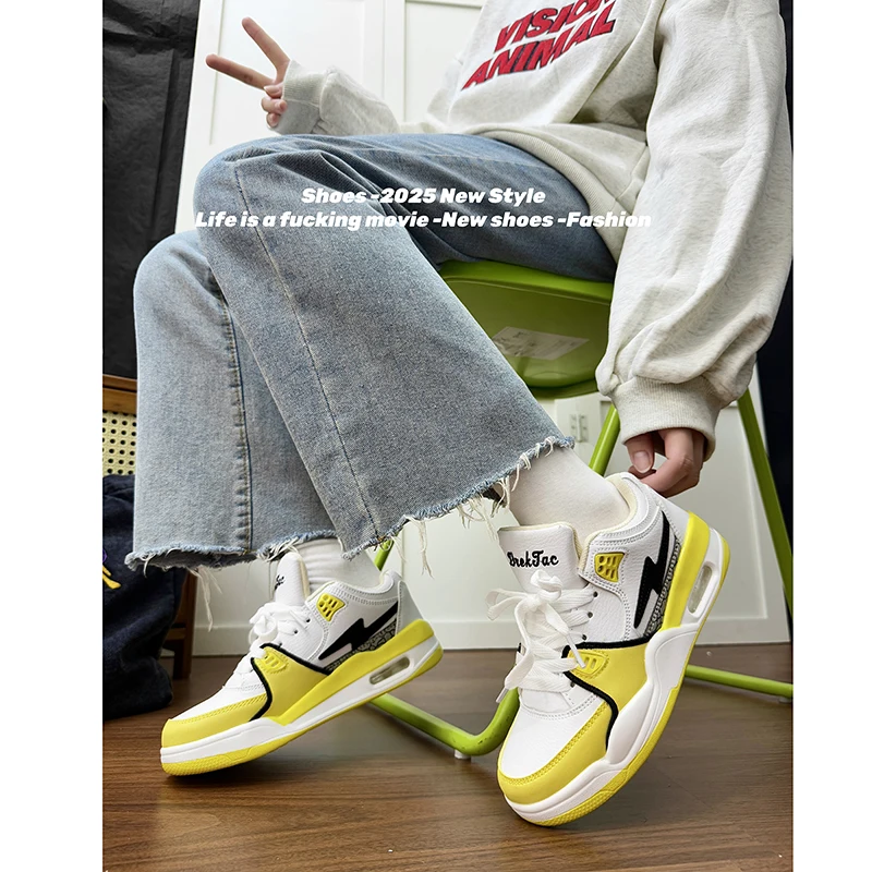 男性と女性のためのストリートプラットフォームスニーカー、快適なスケートボードシューズ、革のカジュアルスポーツシューズ、オリジナルファッション、デザイナー