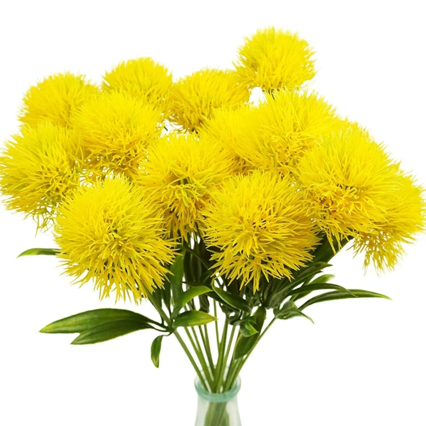 5/10 قطعة الزهور الاصطناعية النباتات البلاستيك الهندباء زهرية غرفة المنزل اكسسوارات الديكور الزفاف في الهواء الطلق ساحة حديقة المنزلية