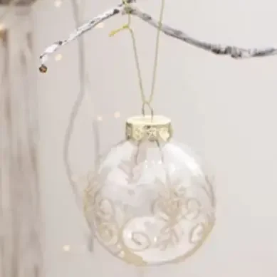 

Элегантный комплект из 9 прозрачных рождественских шаров диаметром 8 см, подходящий для рождественских украшений для рождественских елок, домашний декор