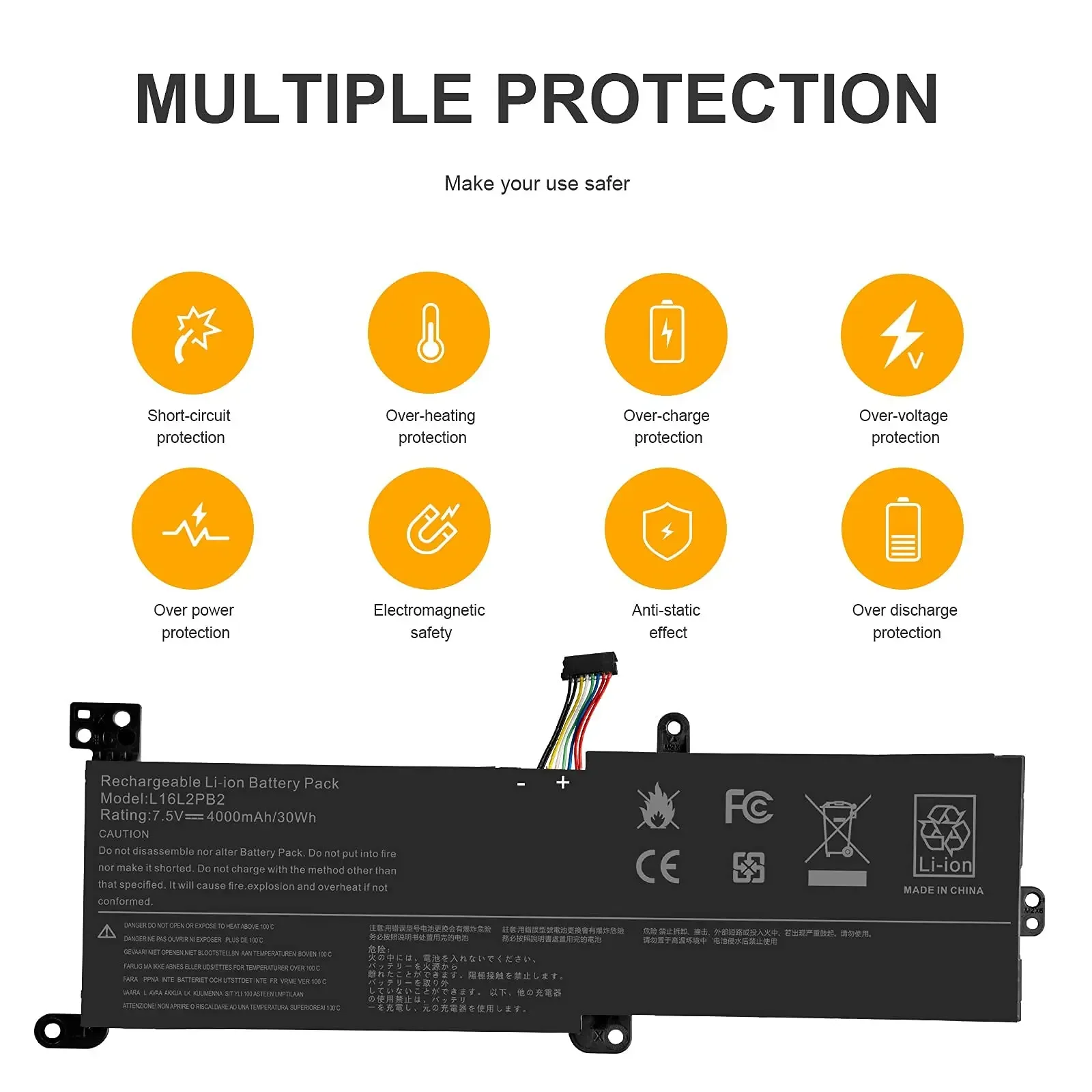 Imagem -05 - Bateria do Portátil para Lenovo Ideapad L16c2pb2 52015ikb 320-14ast L16l2pb3 L16c2pb1 L17l2pf1 L17m2pb7 L16m2pb2 L16l2pb2 L16m2pb1