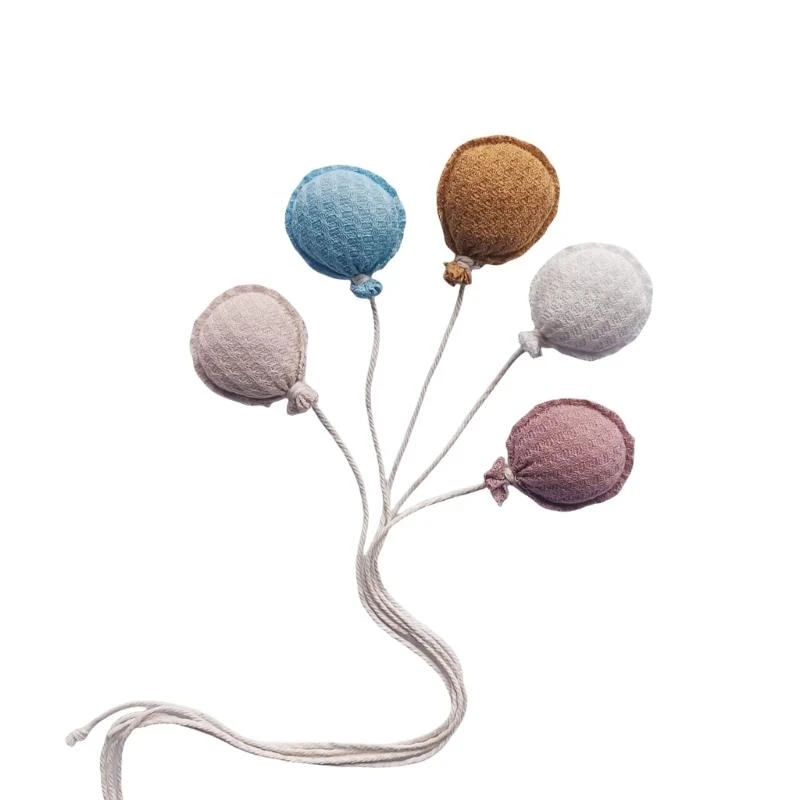 

J15U 5xBalloon Shaped Newborn Photography Props Simple Fabric Balloon Pendant Decors