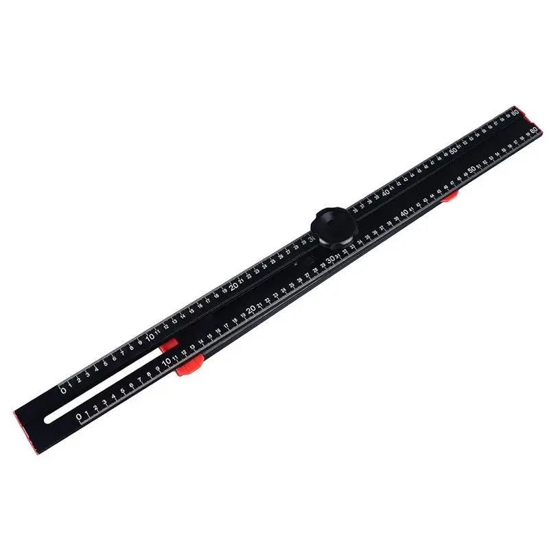 VEHO-Adjustable T Square Aluminum 60Cm Measuring Tool, 2 In 1 Carpenter Angle Ruler For Woodworking& Engineering Layout