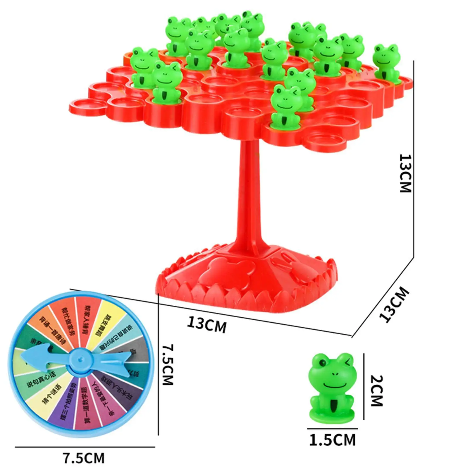 Jogo de tabuleiro de árvore balanceada com 50 sapos, dados, brinquedos pré-escolares montessori matemática