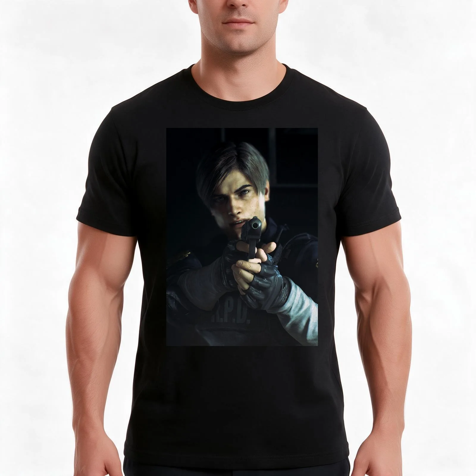 Leon S kennedy T-Shirt Summer Casual Cotton Tee Oversized Streetwear Tops Vintage Graphic Print Loose Fit Short Sleeve