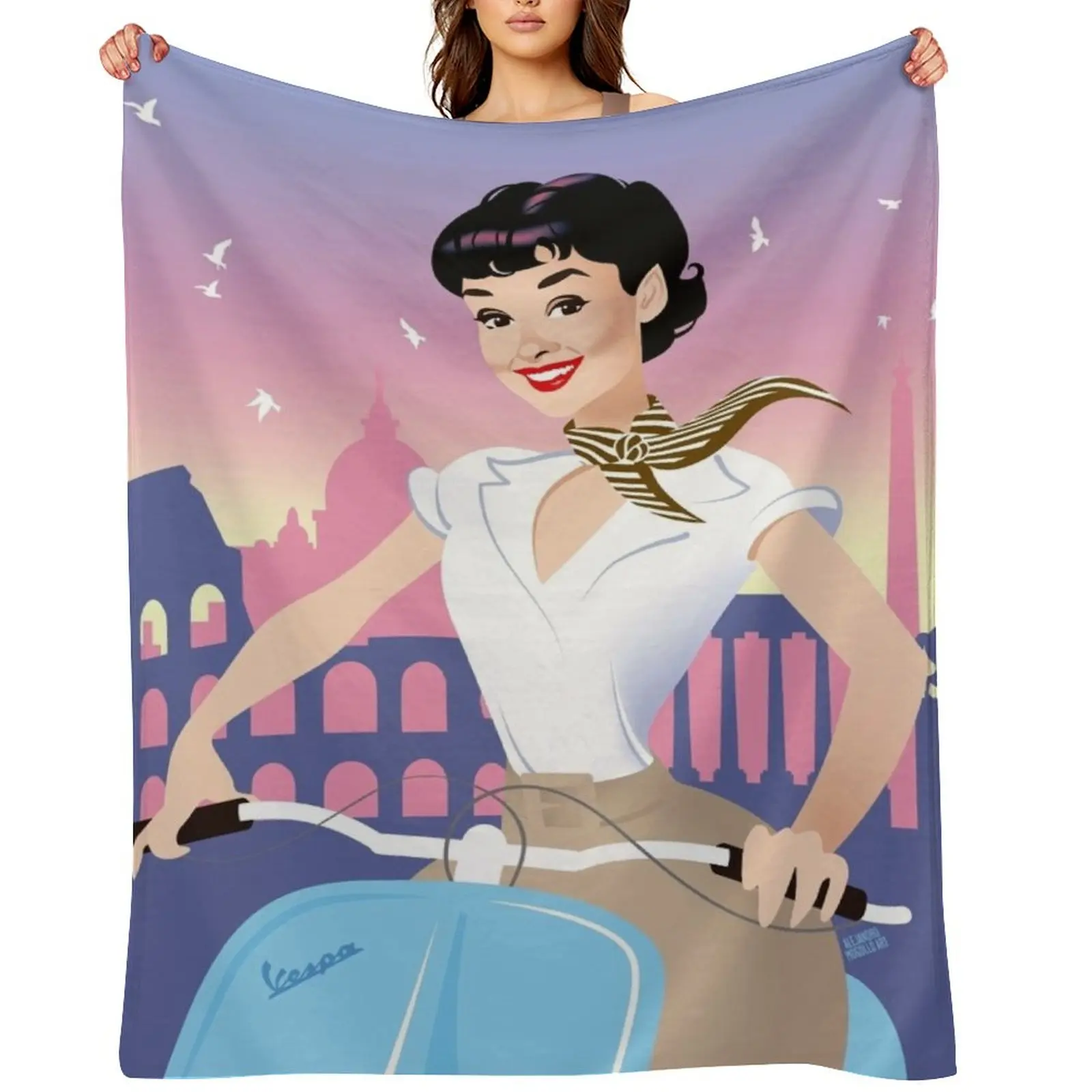 

Rome Throw Blanket Camping Loose Cute sofa bed Blankets