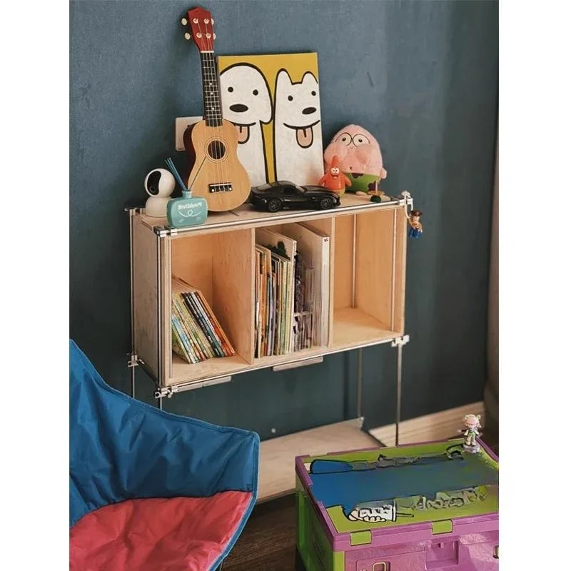 

Household optical axis bookshelf bookcase shelf birch multi-layer board storage rack living room