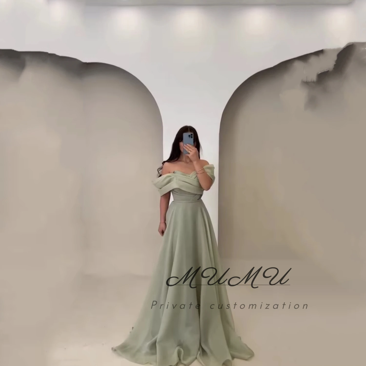 

MuMu Customized Women's Evening Dress Платье Вечернее Dresses for Special Occasions فساتين سهرة Elegant Party dress Green Dress