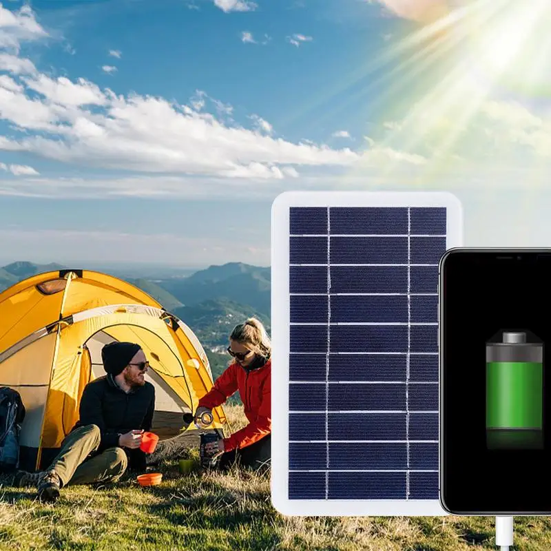 Solar Panel Output Backpack Solar Charger Portable Solar Panel Generator Backpack Solar Charger 5V 2W With High Conversion For