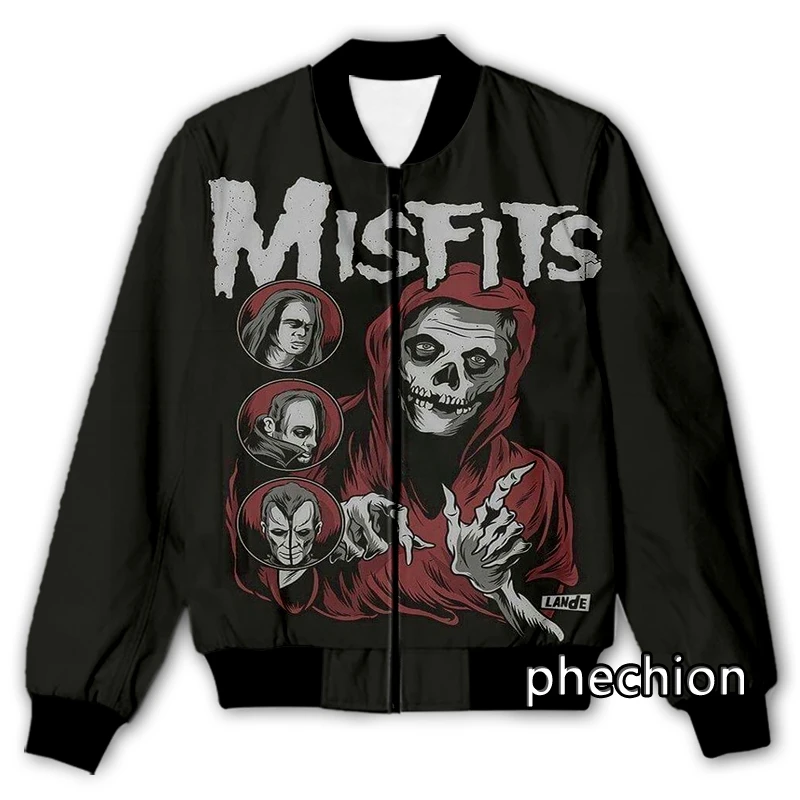 phechion New Fashion Men/Women Misfits 3D Print Casual Jacket Novelty Streetwear Men Loose Sporting Jacket K48