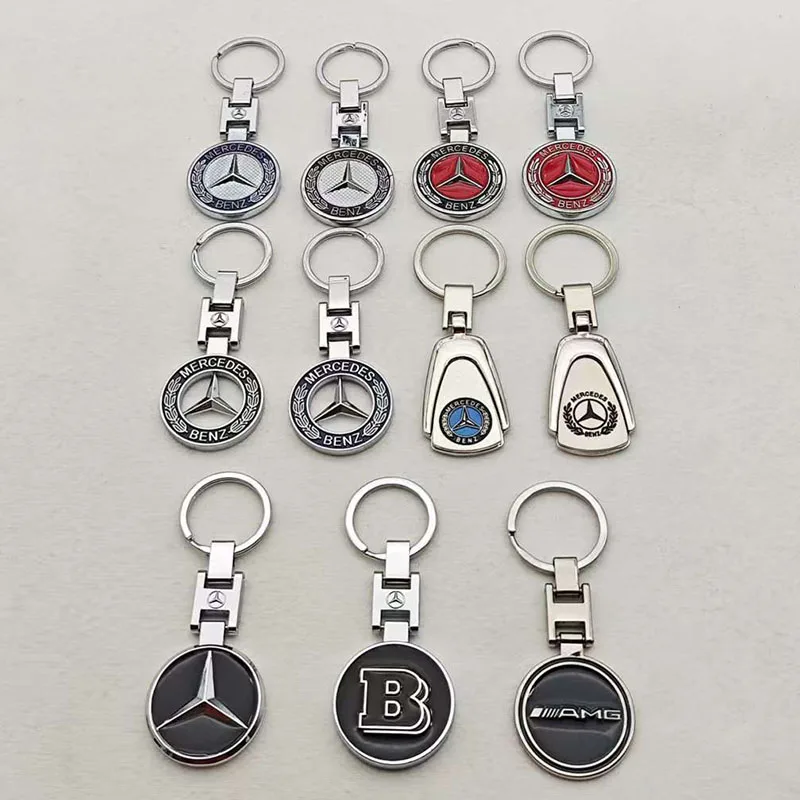 Llavero con insignia de Benz de Metal 3D, emblema para Mercedes Benz AMG W206 W220 W212 W201 W210 W108 W168 W222 W177, accesorios para coche