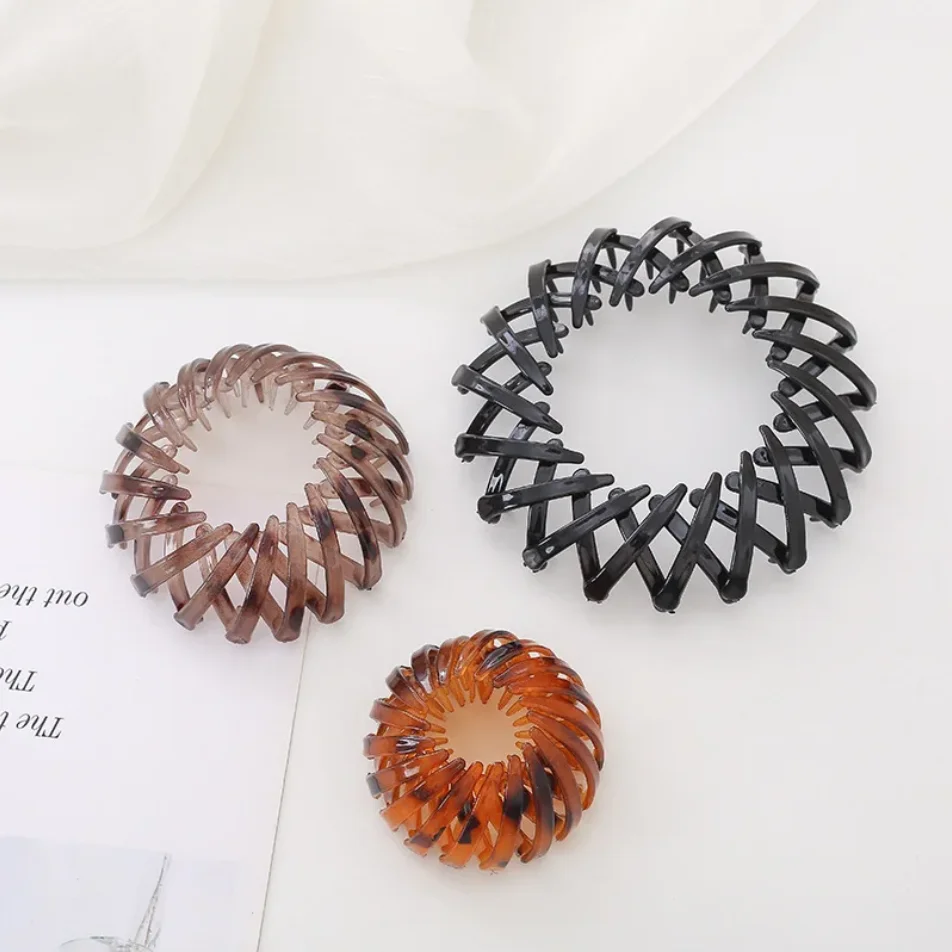 Pferdeschwanz Haar Ringe Clips Haar Clips Frauen Vogel Nest Geformt Haar Haarnadel Einfache Magie Faul Flechter Werkzeug Frauen Haar Zubehör – Detail 6