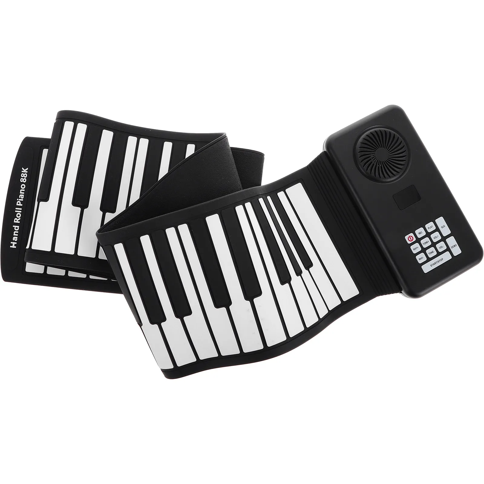 

Portable Silicone Hand Roll Keys Foldable Electronic Keyboard Powered Built-in Speaker Travel Music