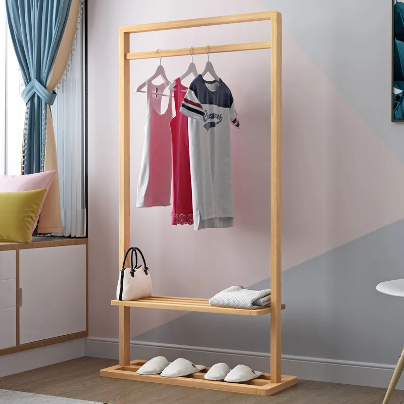 Solid wood coat rack, Nordic home, new Chinese multi-function, bedroom hanger