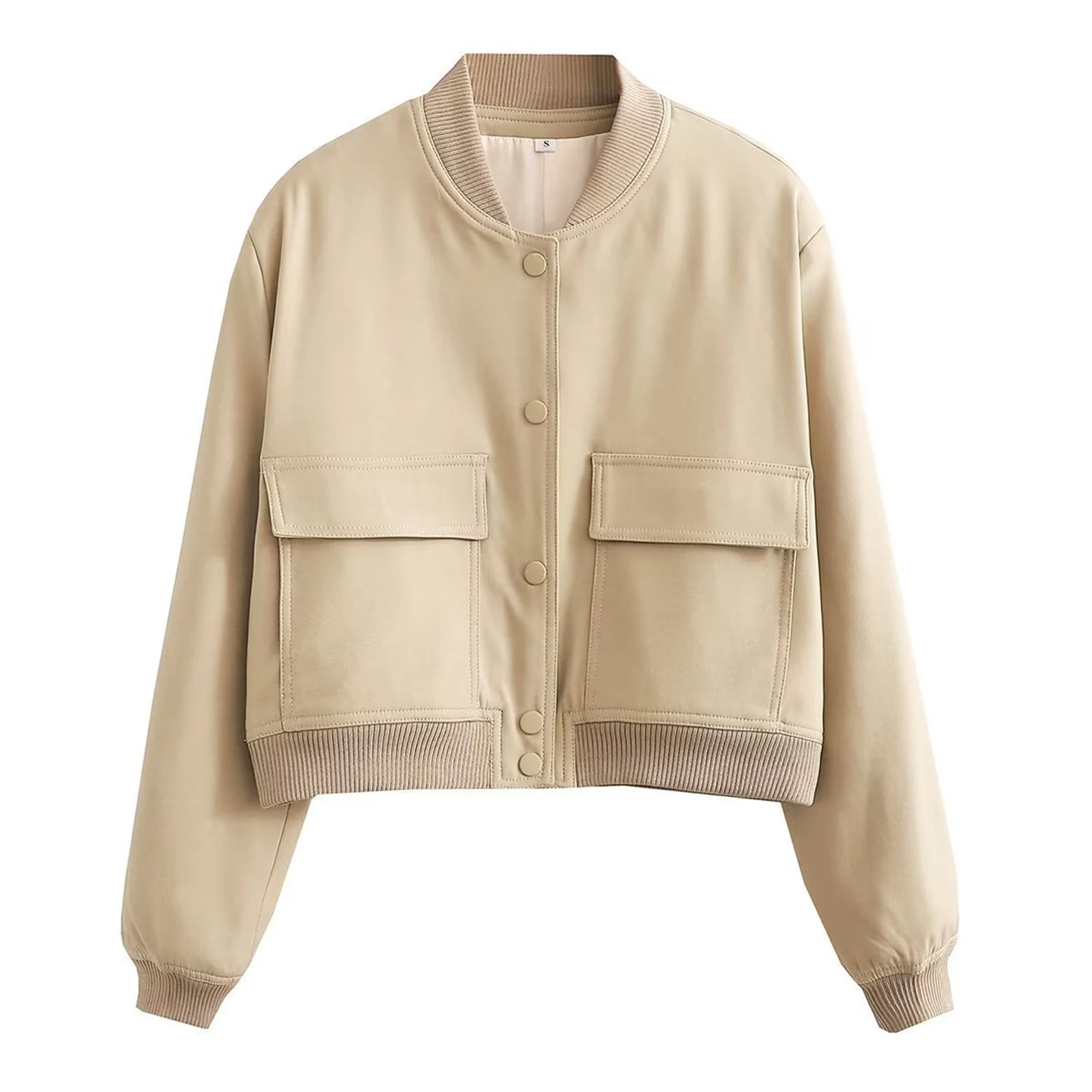 

Fall 2025 New Female Jackets Loose Fit Outwear Stand Collar Versatile Women's Fashion Outerwear Single-breasted Coat