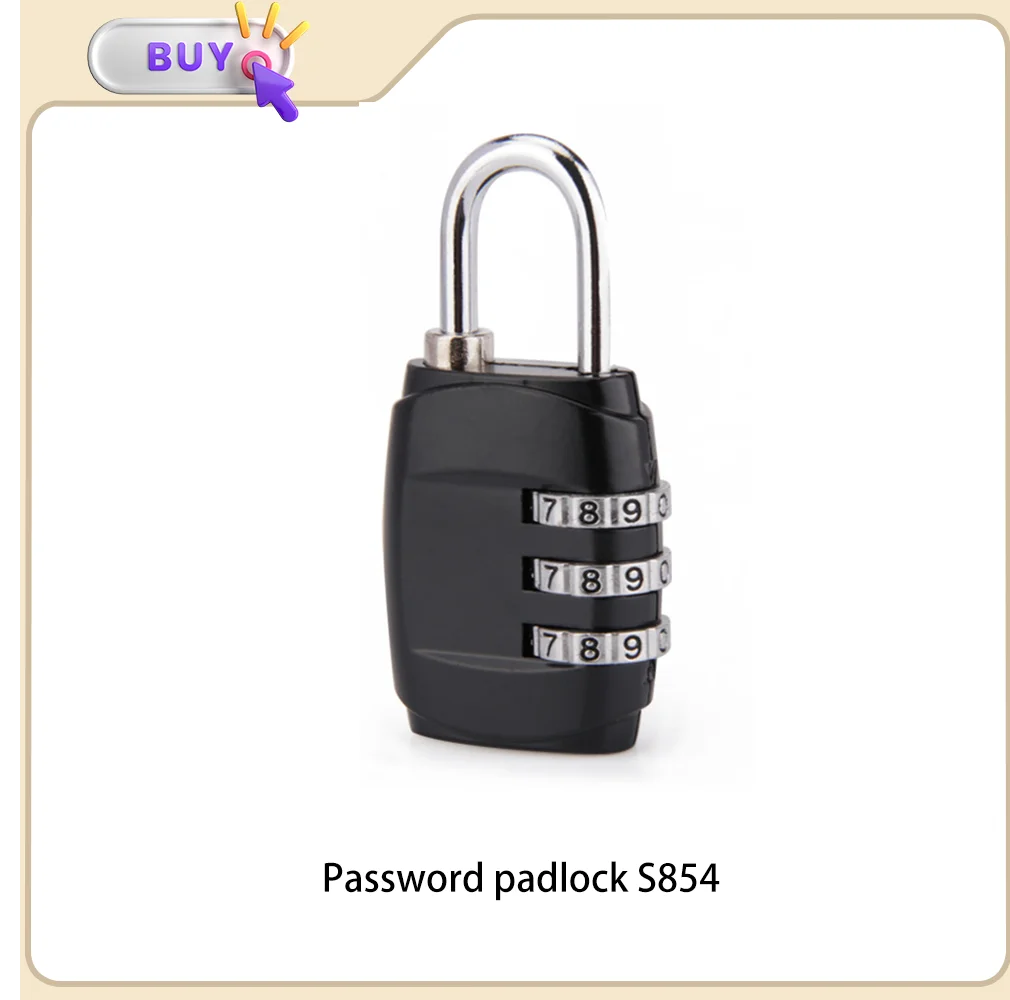 

Password padlock Waterproof and rust-proof suitcase locker Suitcase gym family small lock head one piece