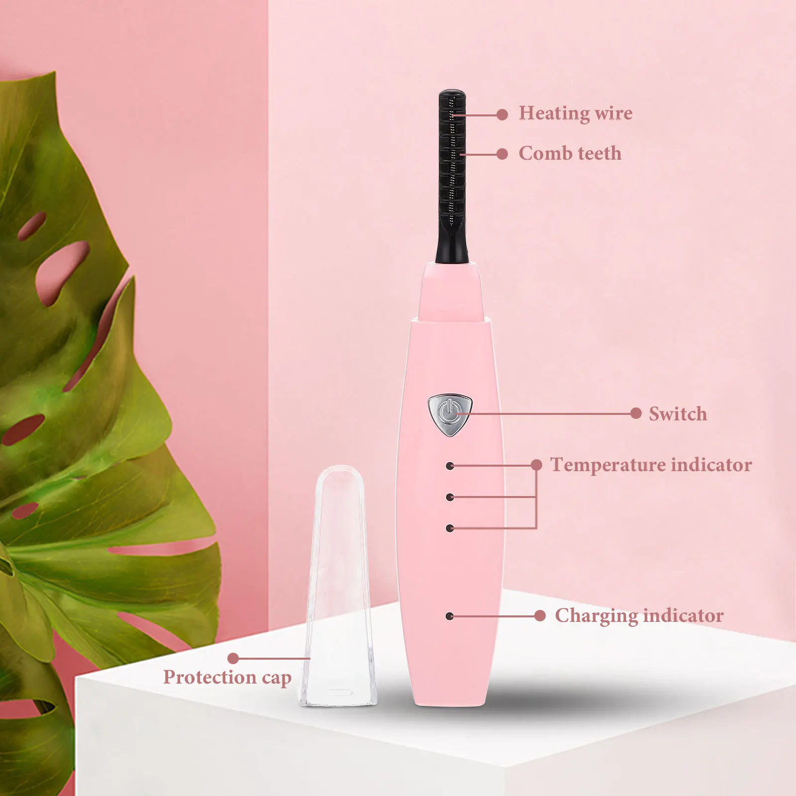 

Electric Eyelash Curler Professional Heating Lash Curler Fast Preheating Intelligent Temperature Control Safe Heated Eyelash