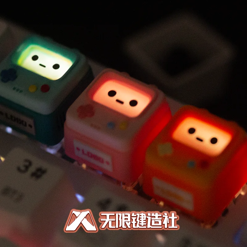 Einzelne ESC-Tastenkappen für Retro-Hintergrundbeleuchtete Spielkonsolen, Durchscheinende Harz-Tastenkappen, Anpassbare Anime-Themen Mechanische Tastatur-Dekoration, Geschenk