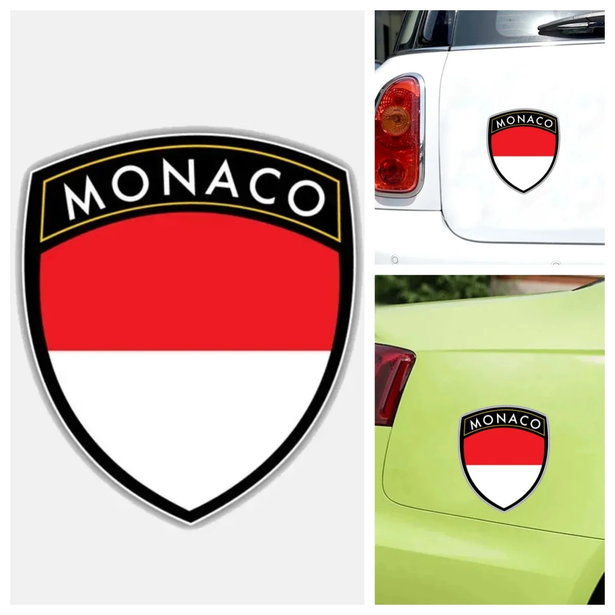 

Personality Monaco Flag Car Sticker Tuning Laptop Trunk Vinyl Decal Cover Scratches Waterproof PVC Wholesale