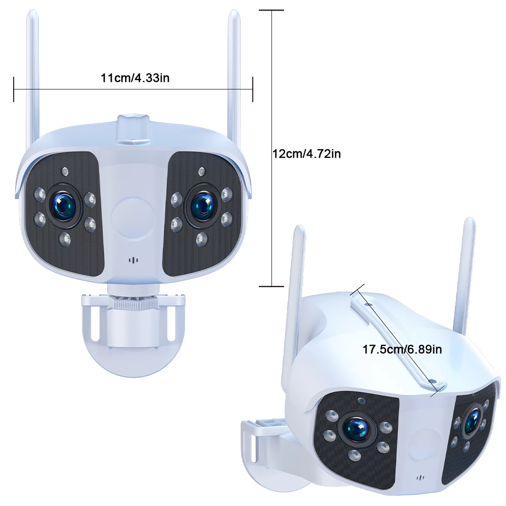 Бинокулярная камера высокого разрешения поддерживает беспроводное или проводное сетевое соединение широкоугольная смарт-камера для пожилых людей уход за детьми