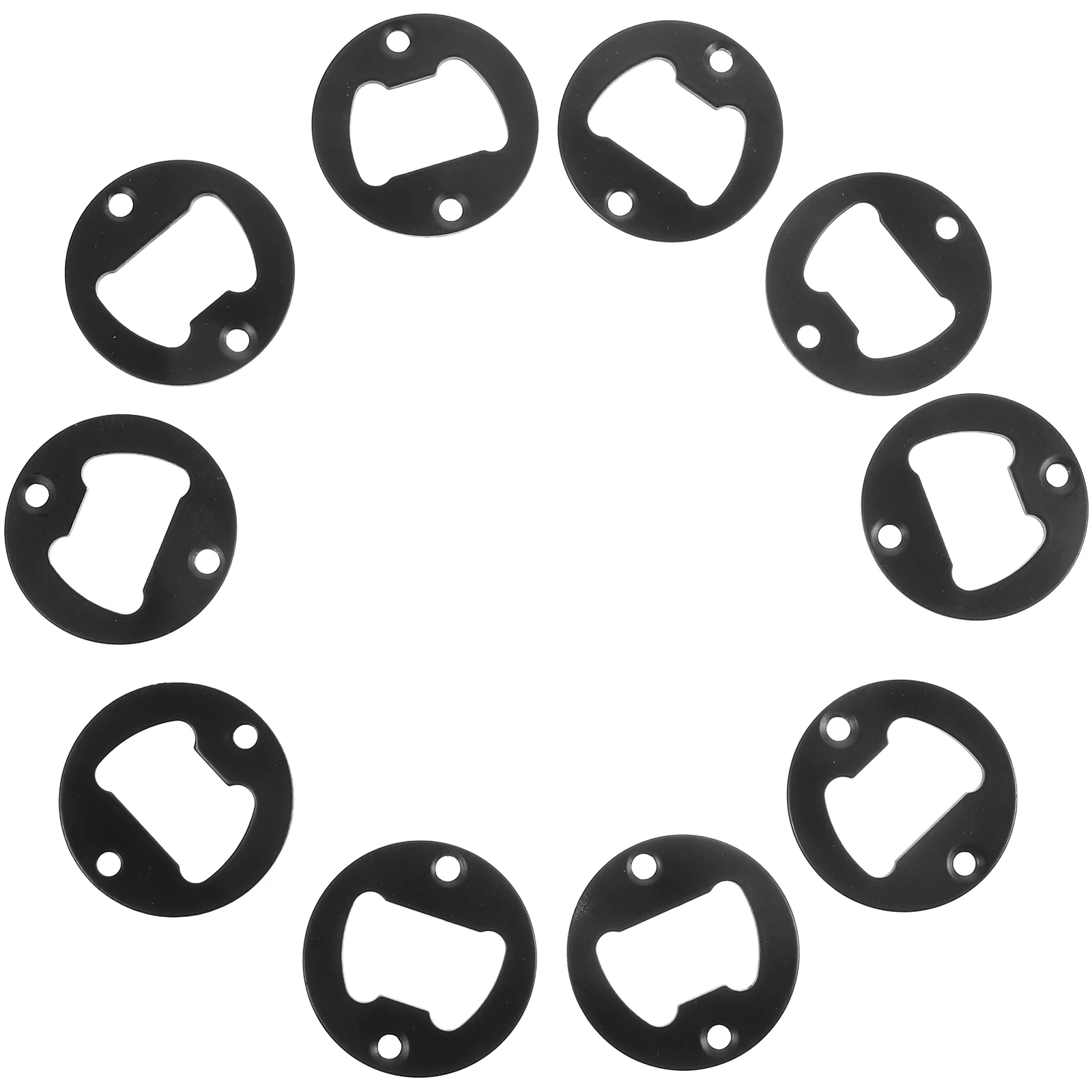 

10 Pcs Black Round Wall Mount Bottle Opener Tool Iron Material Cap Remover Home Bar Essentials