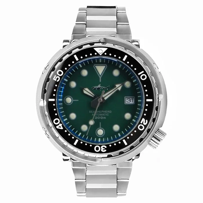 Часы HEIMDALLR Мужские механические с сапфировым стеклом, 47 мм, 200 м