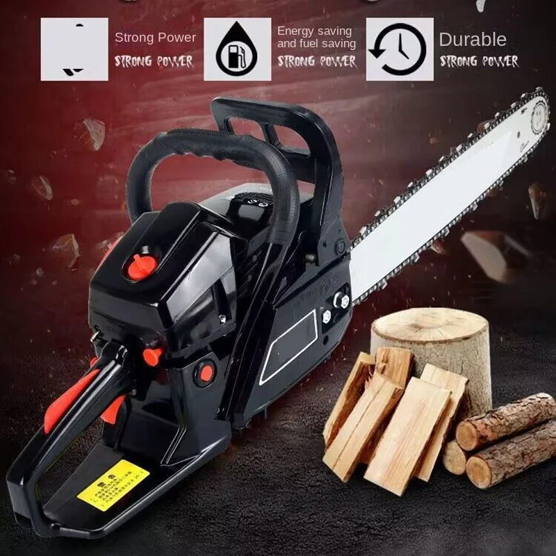 9800W high-power chainsaw gasoline saw logging saw icebreaker high-power chainsaw tree art cutting machine household fuel-saving