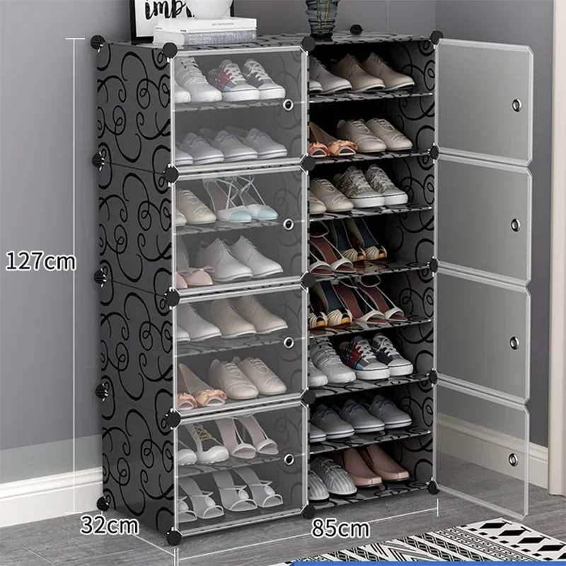 Bedroom Mobile Shoe Cabinet Racks Organizer Storage Entryway Bench Display Shoe Shelf Cupboard Muebles Para Hogar Home Furniture