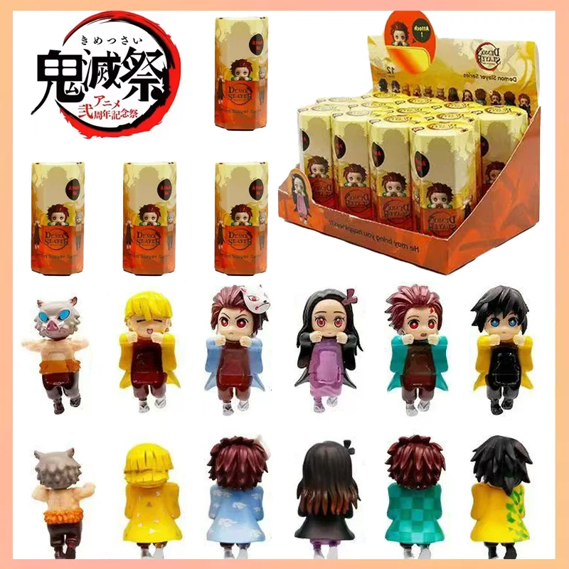 Caja ciega Demon Slayer Hippers, Mini figuras de acción, decoración coleccionable, juguetes para niños, cajas misteriosas, regalos de cumpleaños, 2026