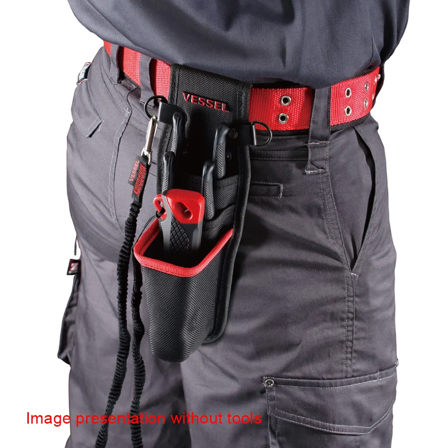 VESSEL DAK-1/2/3/4 TPK-10/20/30 SC-W90 سكّين متعدّد الاستخدامات 1 قطعة شفرة الغيار حقيبة أدوات أداة حقيبة مكافحة الإفلات الحبل معلقة على الخصر #5