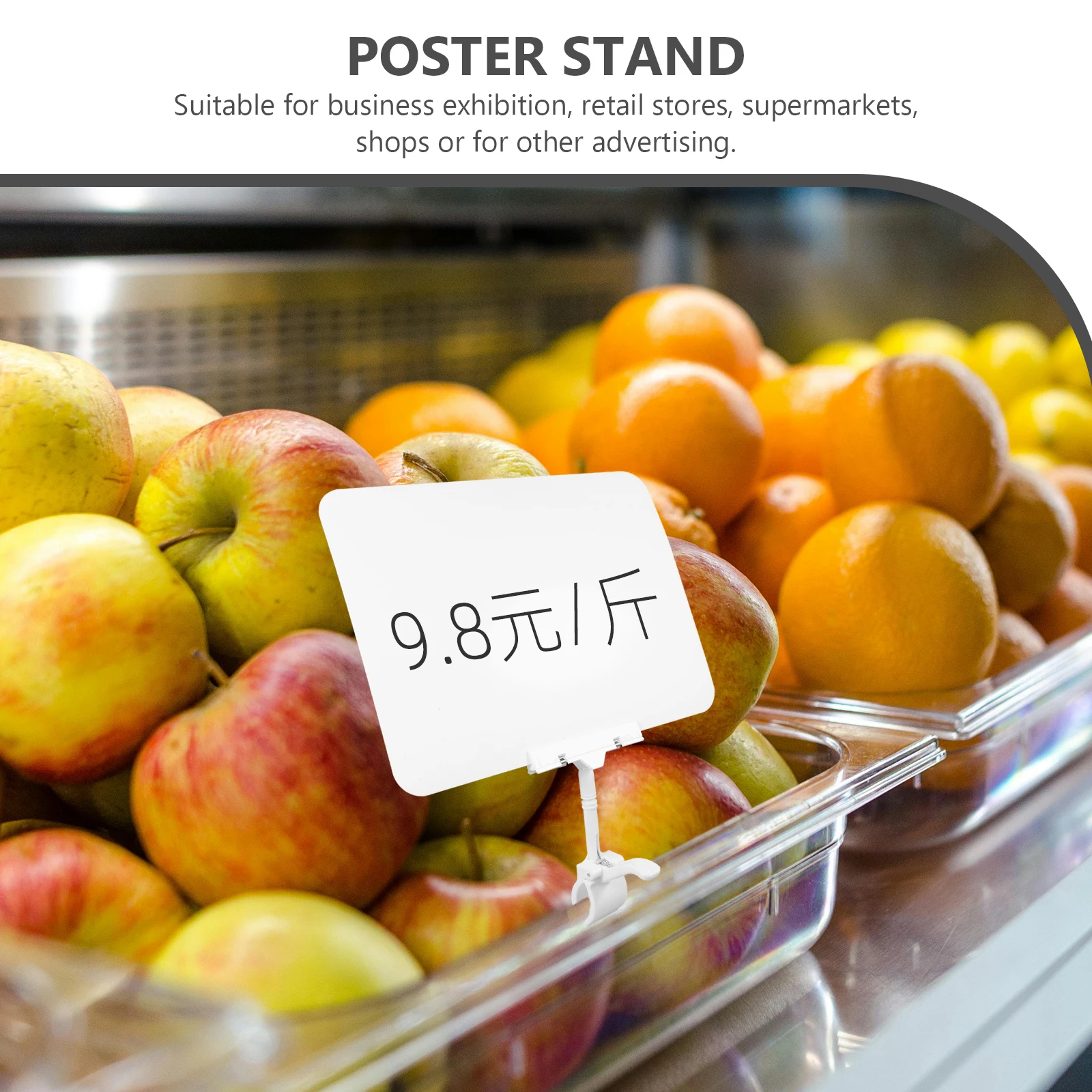 

Price Tag Display Holder Lightweight St for Supermarket Advertising Signs Poster Rack Suitable Various Shelves Size