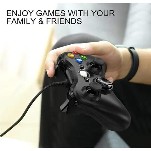 360 wired game controller supports Xbox 360 and Windows 7/8/10, with built-in motor, multiple colors to choose from
