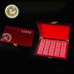 50pcs Coins 25/27/30mm Adjustable Storage Box Wooden Commemorative Coin Collection Case Holder Capsules with Adjustment Pads