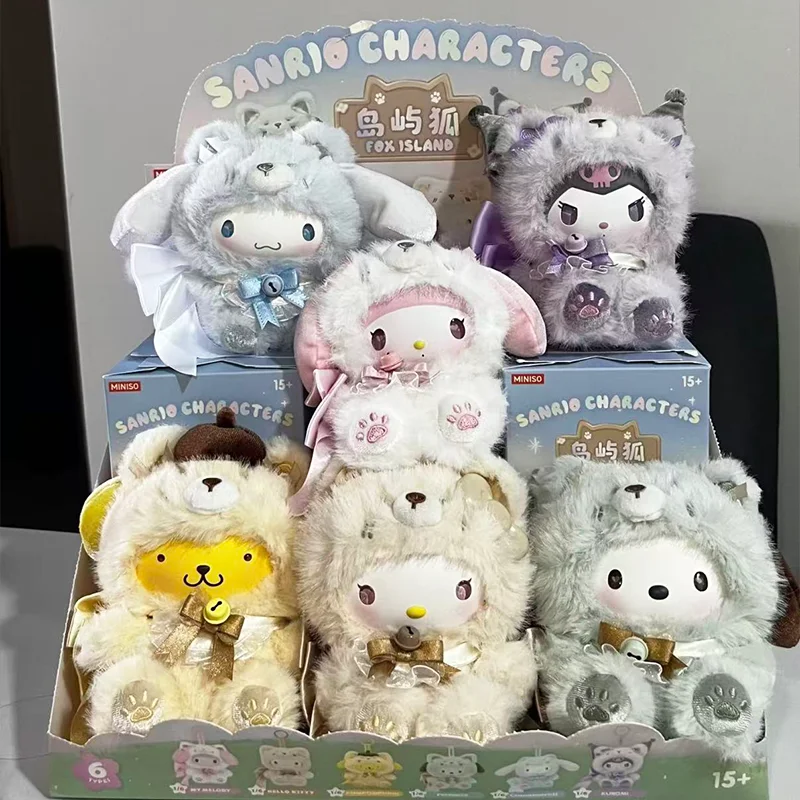 กล่องสุ่มฟิกเกอร์แท้ Sanrio Fox Island Kuromi น่ารัก สไตล์คาวาอี้ ตัวละคร Hello Kitty My Melody ของสะสมอนิเมะ ตุ๊กตา ของตกแต่งกระเป๋า ของขวัญสำหรับเด็กผู้หญิง