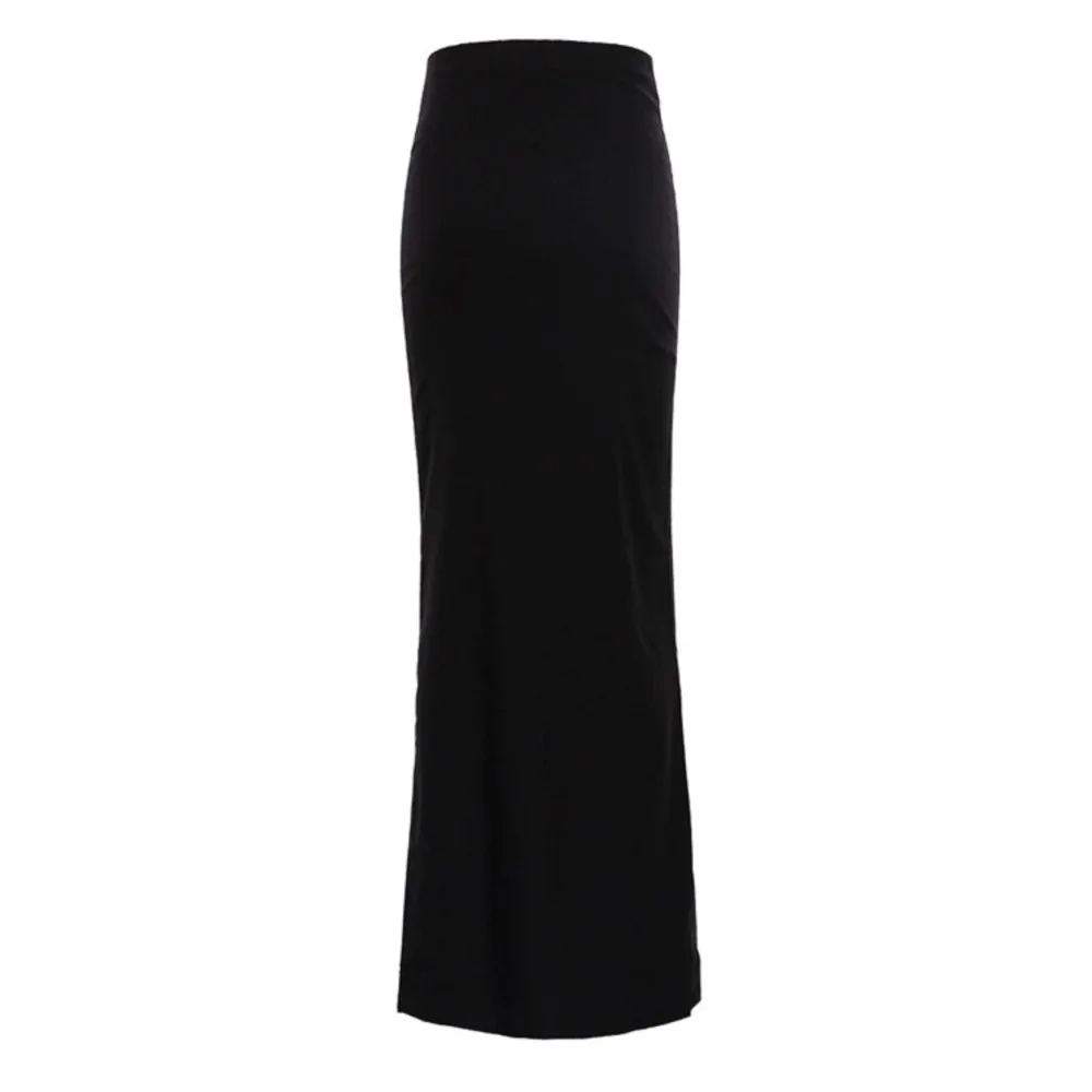 Sexy stretto nero Maxi gonna aderente per le donne 2024 autunno/inverno nuova moda lungo pacchetto spesso gonna anca Saias Longas Femme