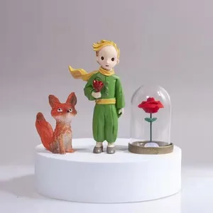 Yaratıcı küçük prens'in gülü küçük tilki-Moderna-ev masası, bu Noel'de çocuklarınızın doğum gününde küçük süs eşyaları, süs eşyaları, dekor fox toy için en çok satılan 12 ürün-no. 4