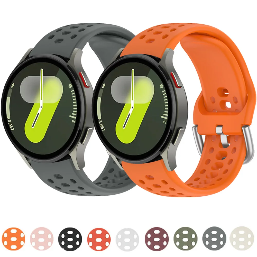 

20mm Silicone Band for Samsung Galaxy Watch 7 FE 6 5 4 44mm 40mm Bracelet for Watch 5 Pro 45mm/6-4 Classic 47mm 43mm 46mm Strap