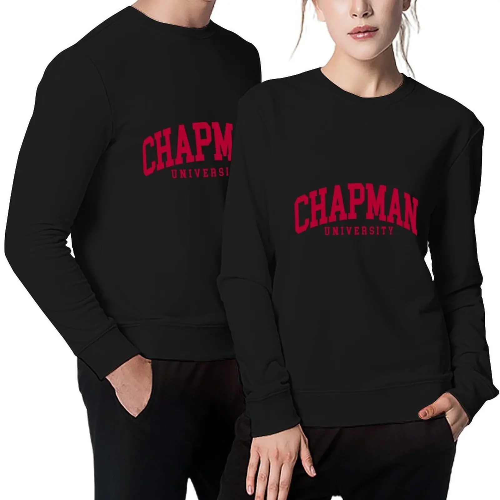 

chapman - college font curved Pullover mens clothing men's sweat-shirt winter clothes clothes for men sweatshirts for men