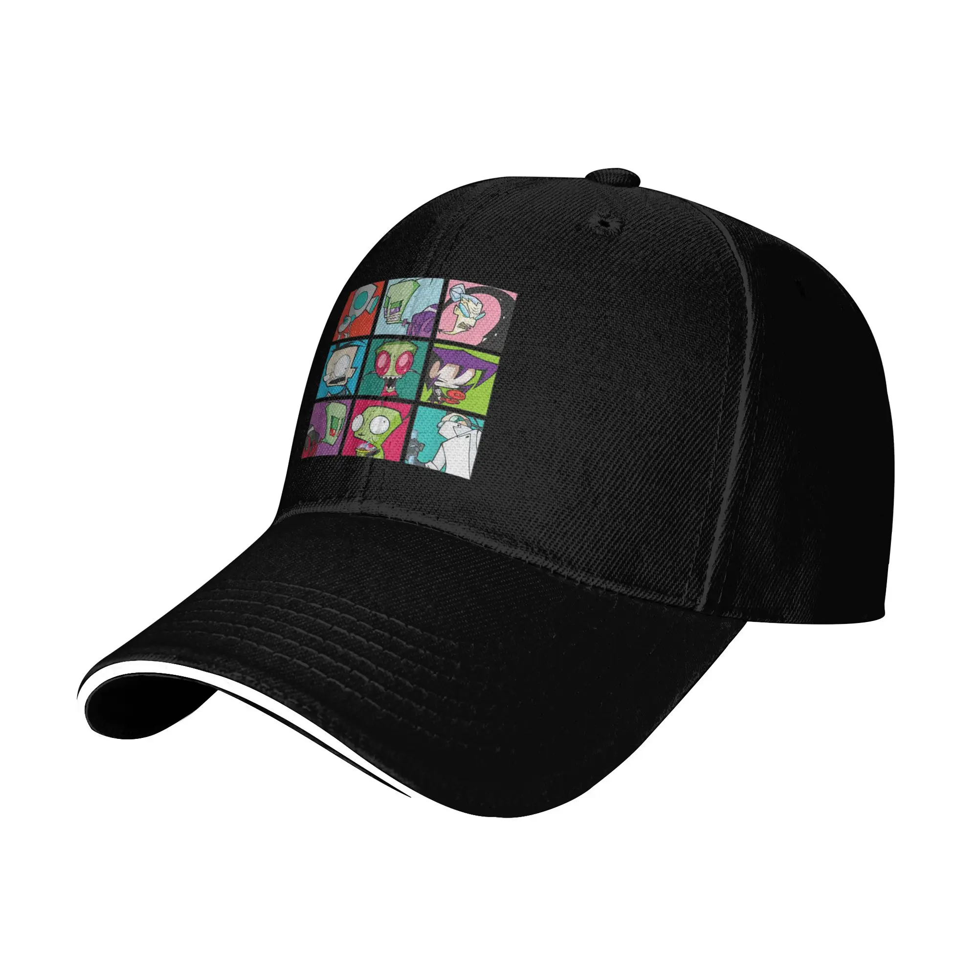 Invader Zim Characters Baseball Cap Hip Hop  Sandwich Hat for Men Women Adjustable Headwear Outdoor