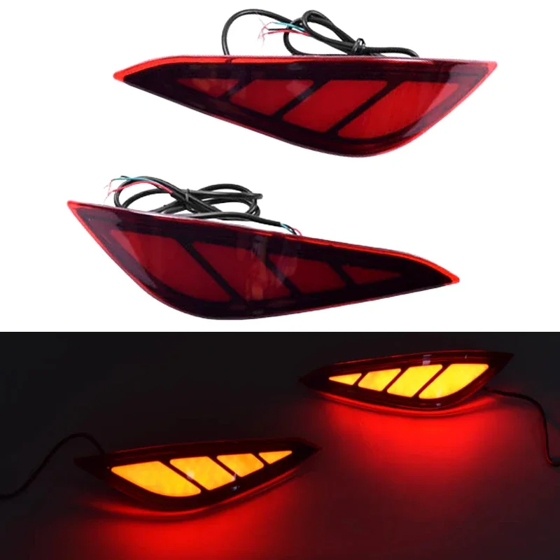 

1 Pair Multifunction Car Rear Fog Lights Fit for Toyota Rush 2019 Black Red Automobile Tail Brake Light Reflector Styling Parts