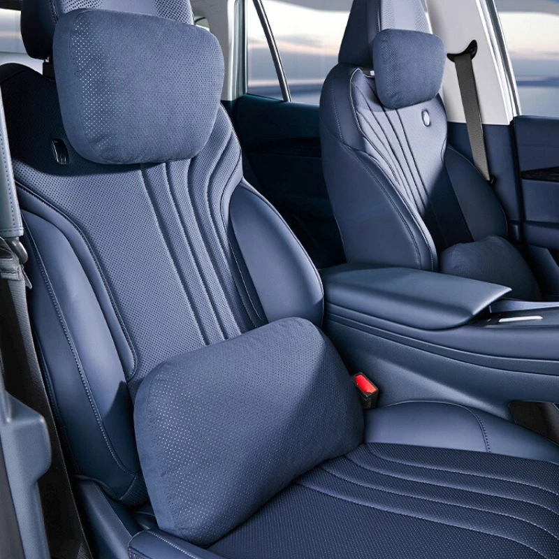 

Для Geely Galaxy EX5 E5 2025 2026, автомобильная подушка для шеи, подушка для подголовника, кожаная подставка для шеи, аксессуары для интерьера