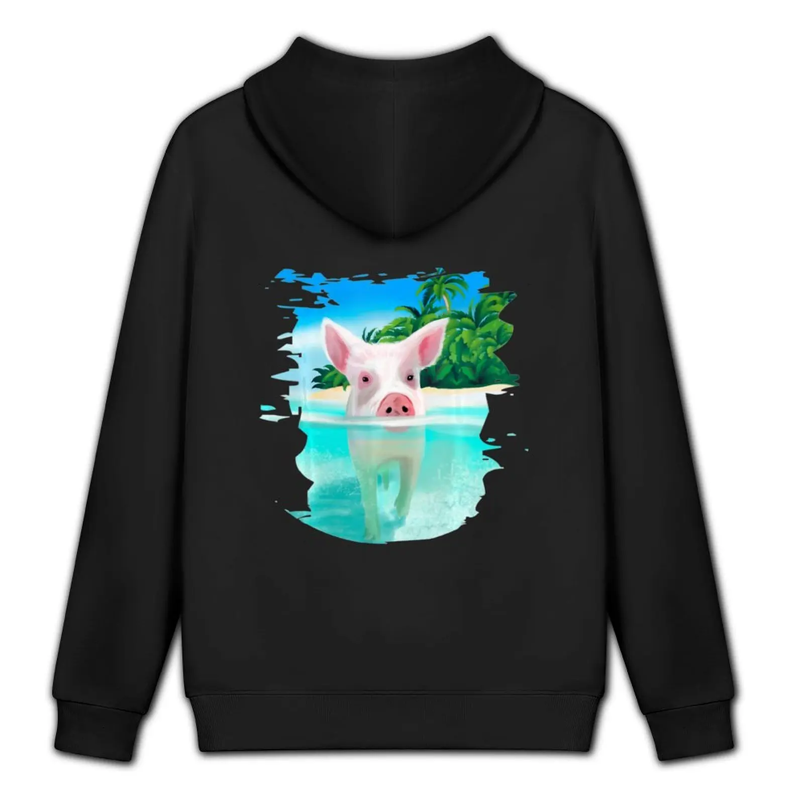 البهاما السباحة الخنازير خنزير السباحة الشاطئ عطلات هوديي الخريف منتجات جديدة معطف الرجال الملابس الذكور البلوز هوديس