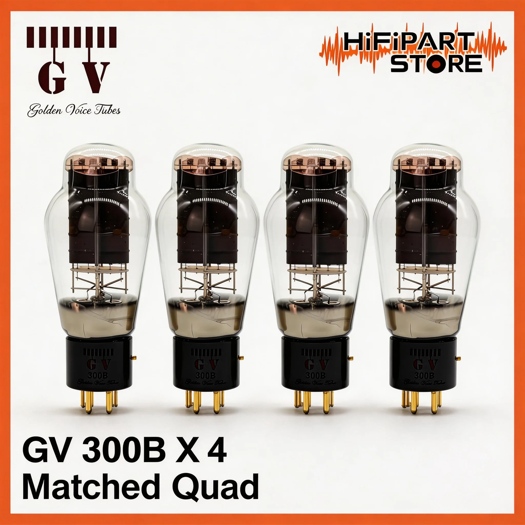 

Golden Voice 300B GV 300B Vaccum Tube Valve For HIFI 300B Tube Amplifier Titanium Alloy Metal Anode Using a Special Process