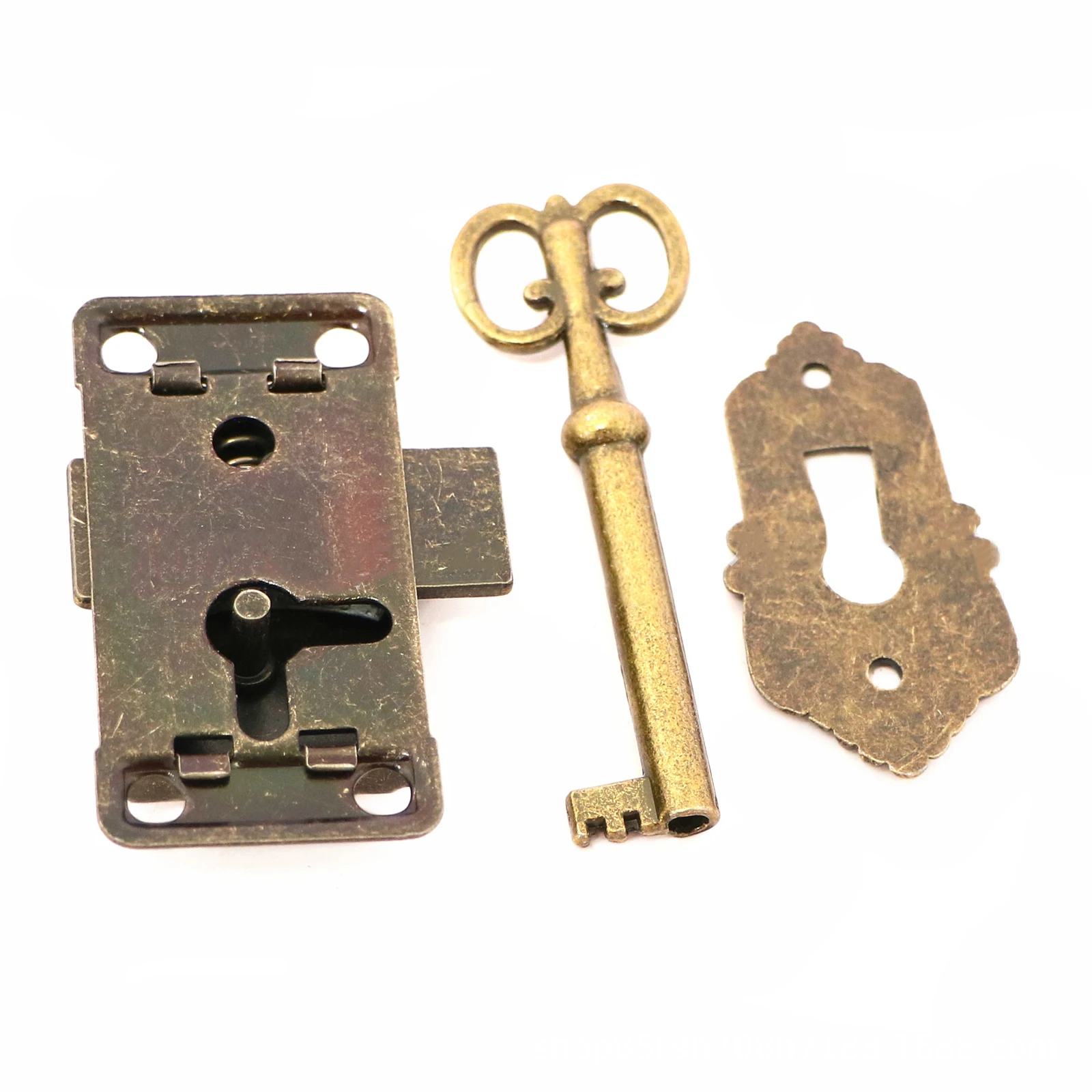 53*26mm Vintage Lock Cabinet Door Lock Set with Key For Drawer Wardrobe Furniture Drawer Lock Replacement