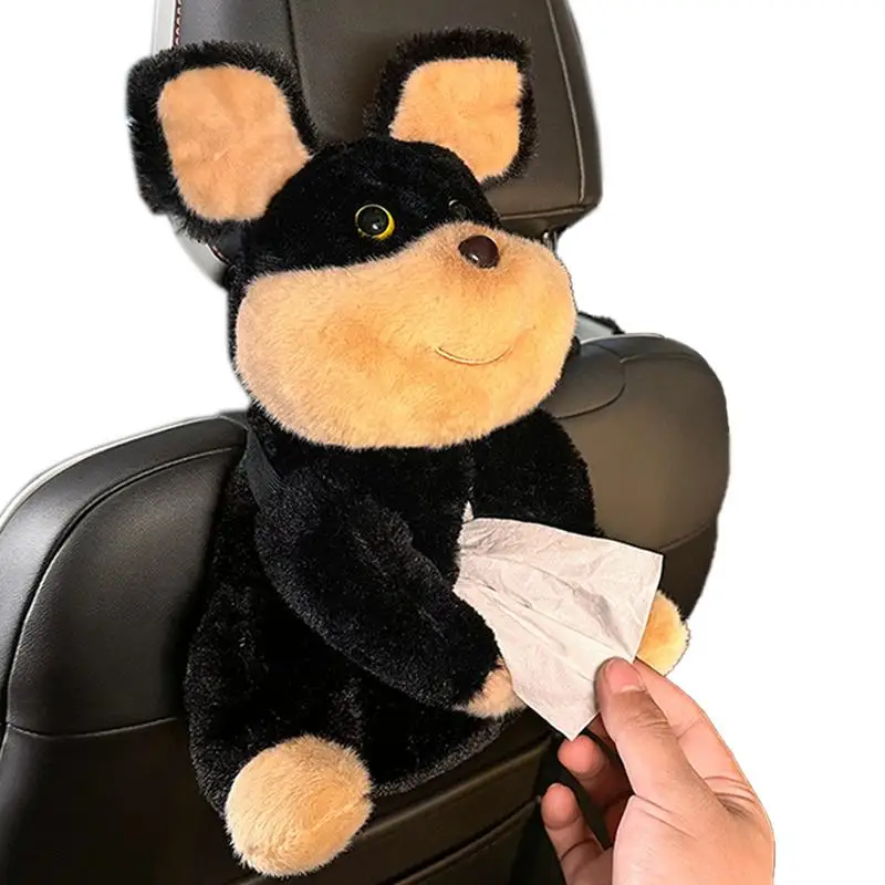 

Автомобильный держатель для салфеток, авто плюшевая коробка для салфеток с мультяшными животными, декоративное автомобильное хранилище салфеток для грузовика, автомобиля, автофургона